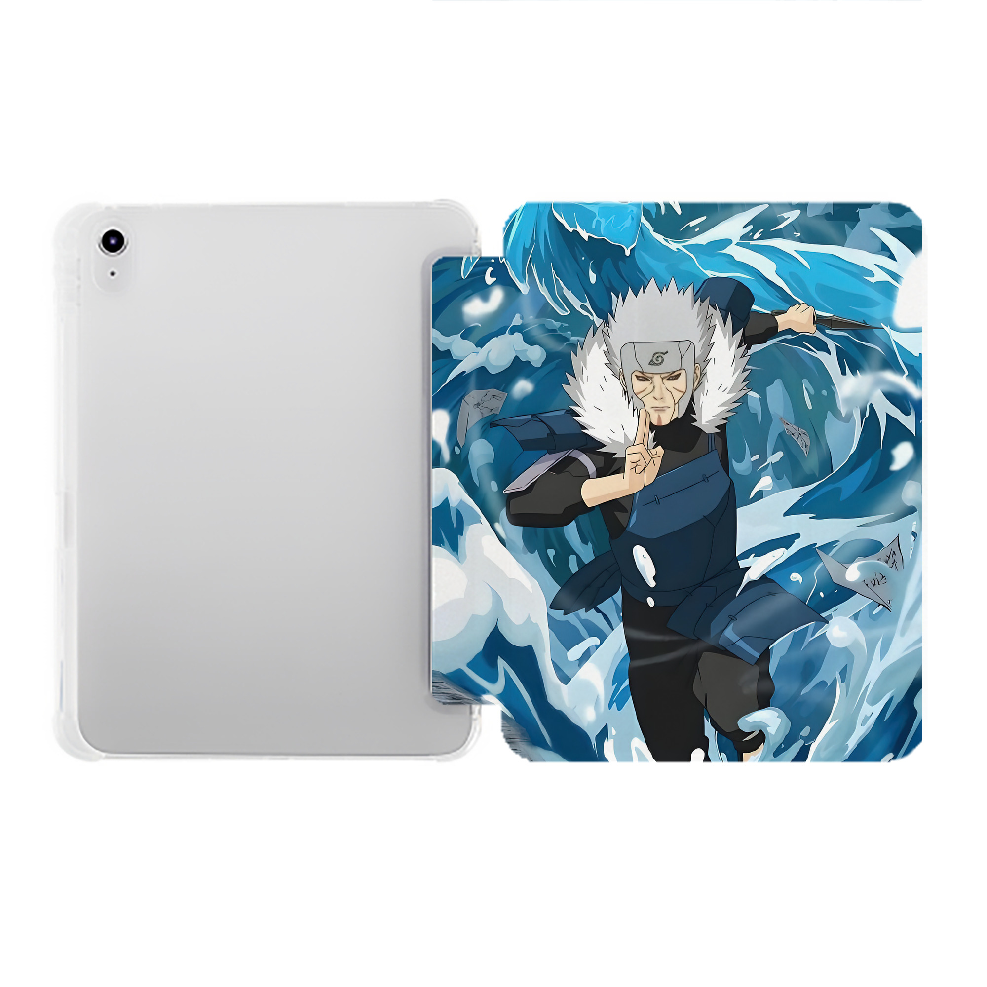 （画像用） NARUTO -ナルト- NARUTO -ナルト- 疾風伝 IPad ケース ペン収納付き 三つ折りスタンド PUレザー×シリコン 対応機種9.5/10.5/10.9インチ